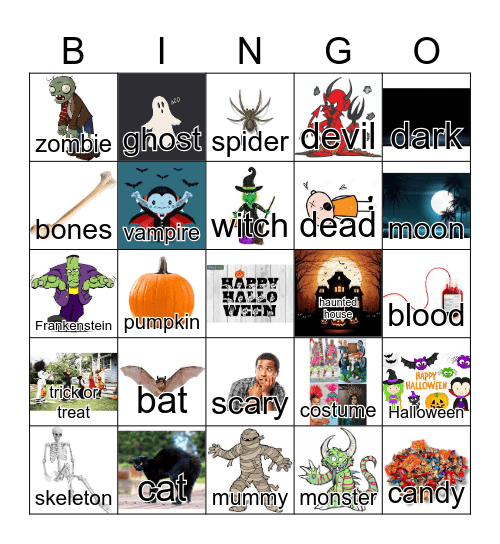 ASL Halloween Bingo Card