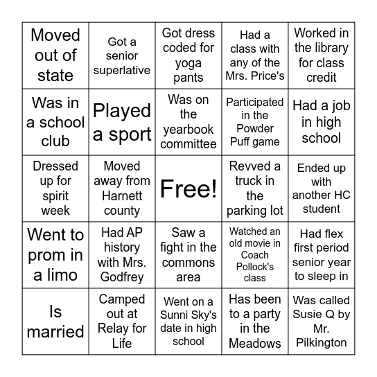 Find someone who... Bingo Card