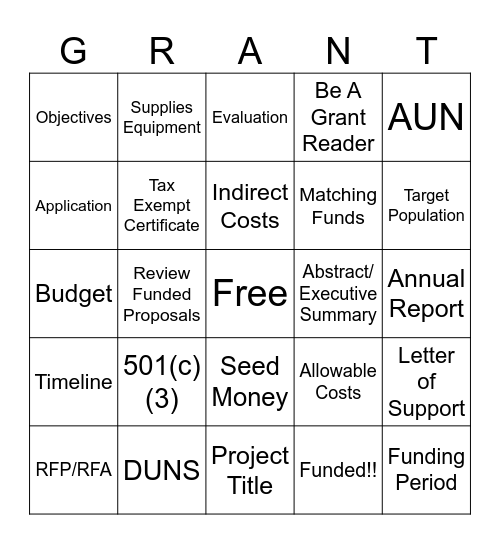 $how Me The Money Bingo Card