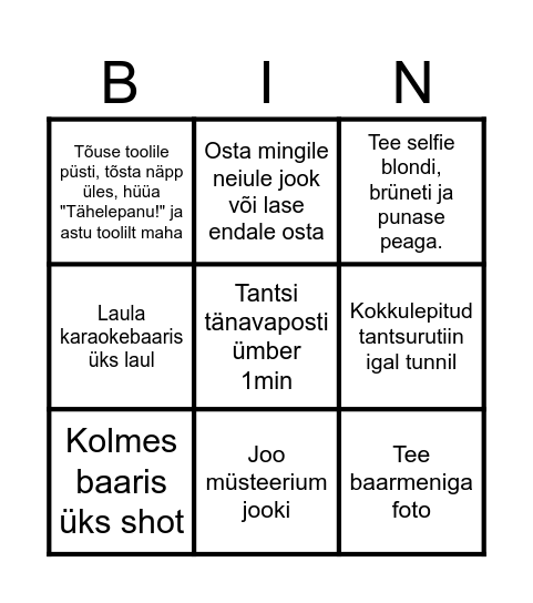 Na na na na, hey hey, goodbye Bingo Card