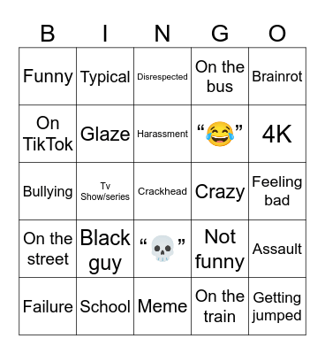 funny stuff Bingo Card