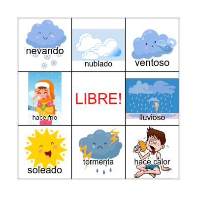 El Tiempo Bingo Card