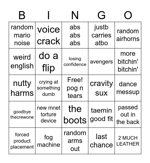 road to kingtom 2 boogaloo episode 3-4 Bingo Card