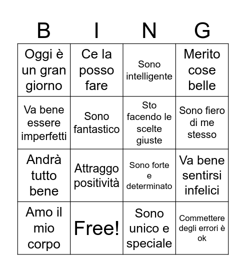 GOOD VIBES Bingo Card