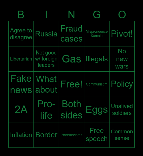 MAGA BINGO! Bingo Card