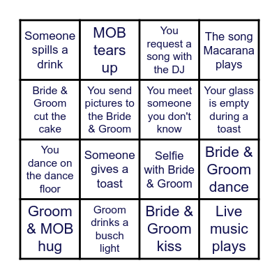 DREW & ALEXIS <3 Bingo Card