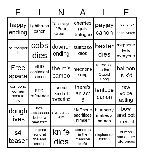 THIS IS IT THE II2 FINALE Bingo Card