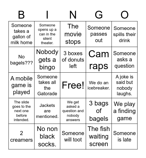 Work bingo Card