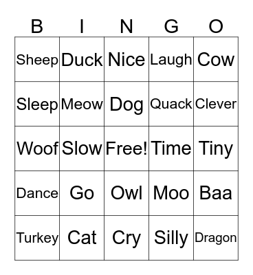 Time for Sleep Bingo Card