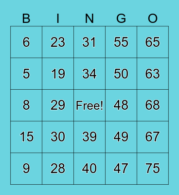 Virtual Bingo October 17 2024 Bingo Card