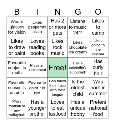 Group Bingo 👯 Bingo Card