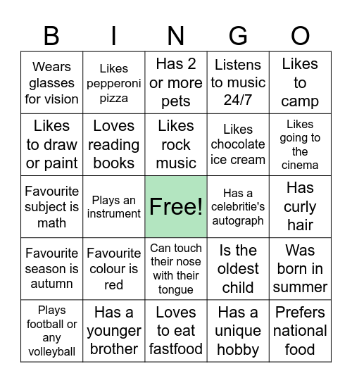 Group Bingo 👯 Bingo Card