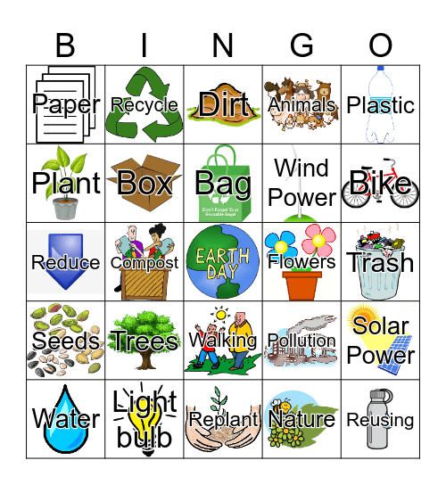 Earth Day Bingo! Bingo Card