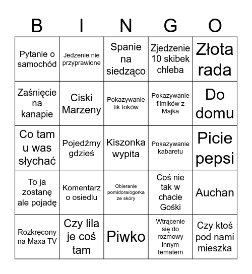 Andrzej bingo Card