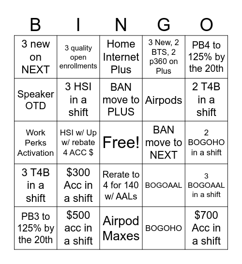 OCTOBER WEEK 3 Bingo Card