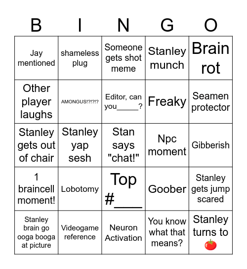 Stanley MOV Bingo Card