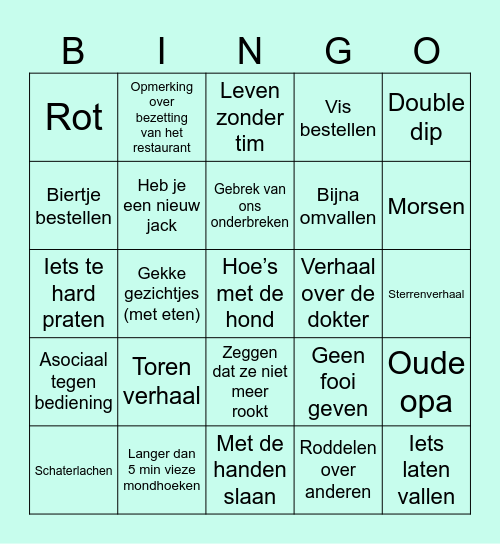 Oma Bingo Card