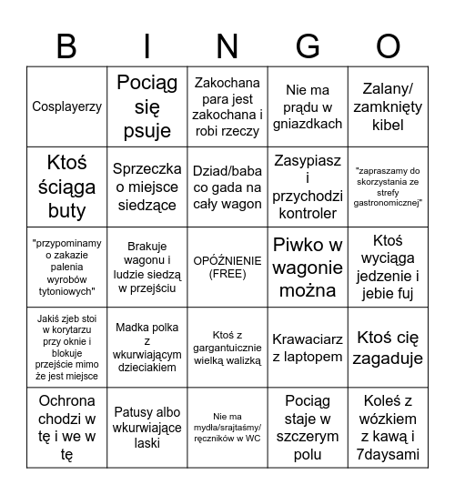 PKP IC BINGO Card