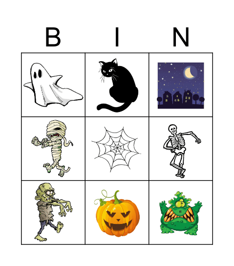 Halloween Bingo Card