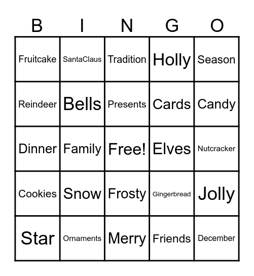 Christmas Bingo Card