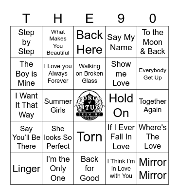 Boy Bands vs. Girl Groups Bingo Card