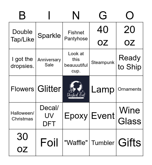 Cheers to Two Years - Tumbler Bingo Card