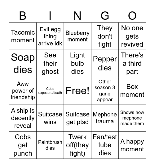 II 16 part 2 Bingo Card