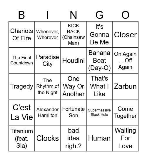 Giu x Val's Boozy Bingo + Ring of Fire Bingo Card