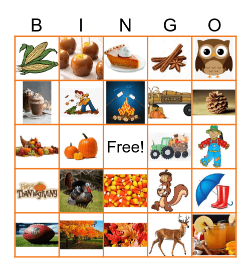 Friendsgiving Bingo Card