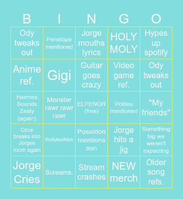 Epic: Vengeance saga Bingo Card