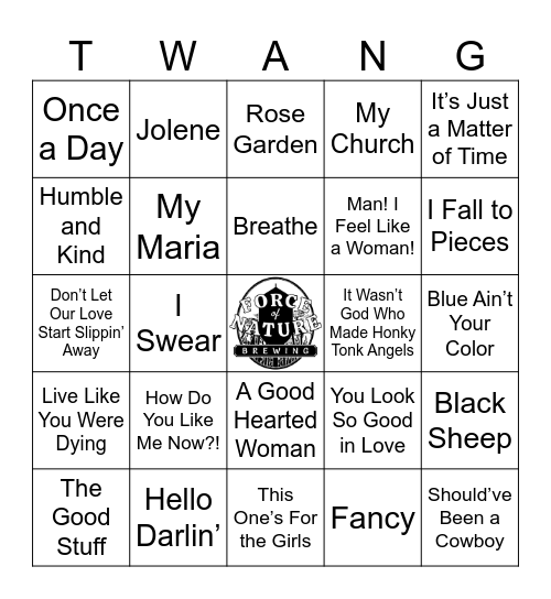 COUNTRY CLASSICS Bingo Card