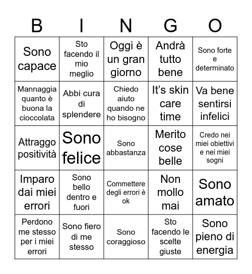 good vibes Bingo Card