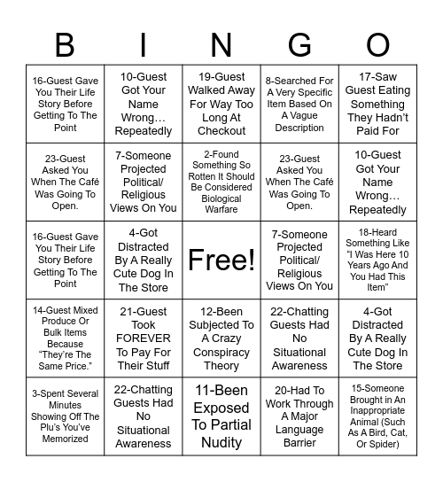 Berryvale Bingo Card