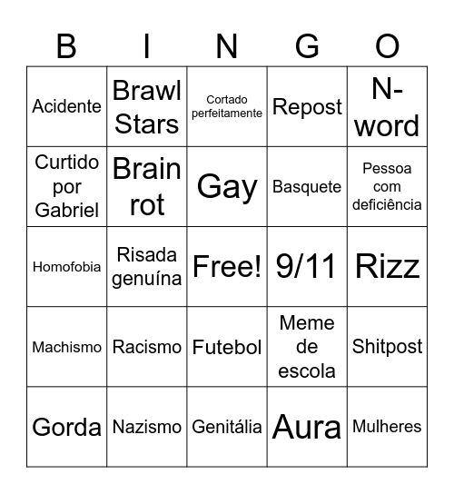Reels Arthur Bingo Card