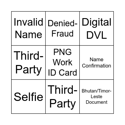 Ver Bingo Card