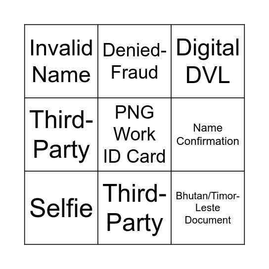 Ver Bingo Card