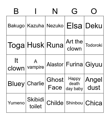 Halloween Bingo Card