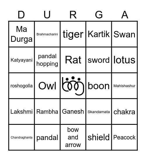 Banga NextGen: Ma Durga Bingo! Bingo Card