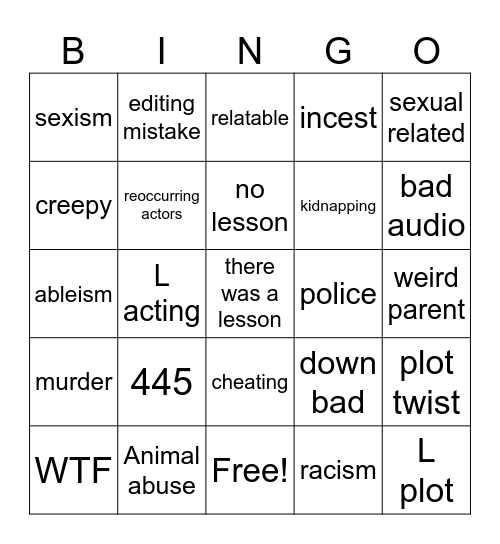 tmrws teachings Bingo Card