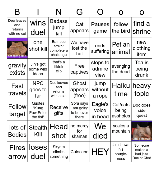 Dr Mick Ghost Bingo Card