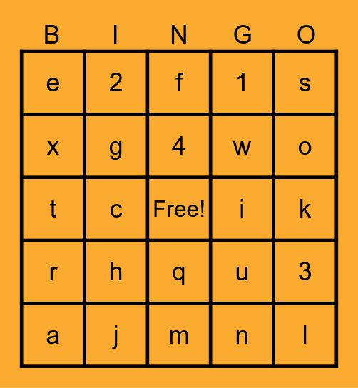 Halloween muziek Bingo Card