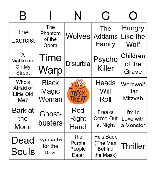 SPOOKY GAME NIGHT! Bingo Card
