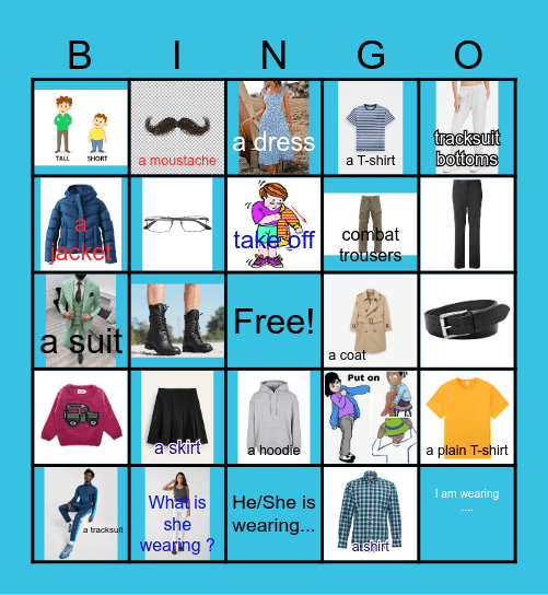 Appearance Bingo Card