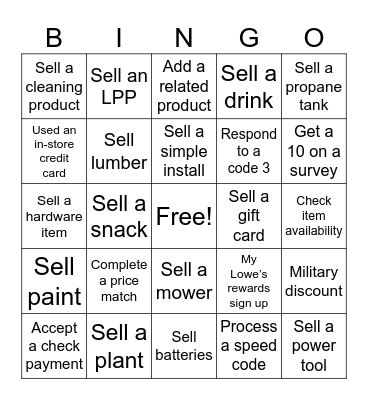 Front End Bingo Card