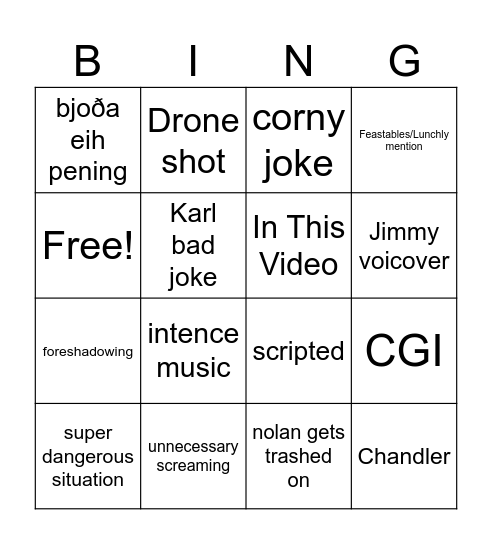 MrBeast Bingo Card