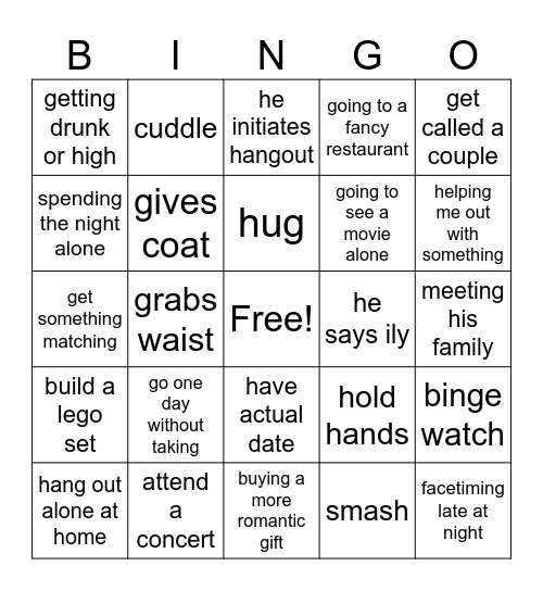 Bingo Bango Bingo Card