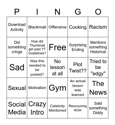 Tomorrow's Teachings Bingo Card