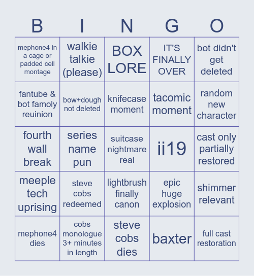 effie's ii18 bingo Card