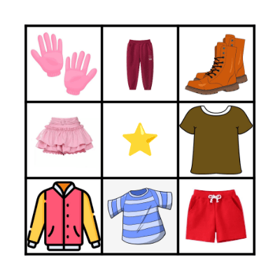Clothes bingo Card