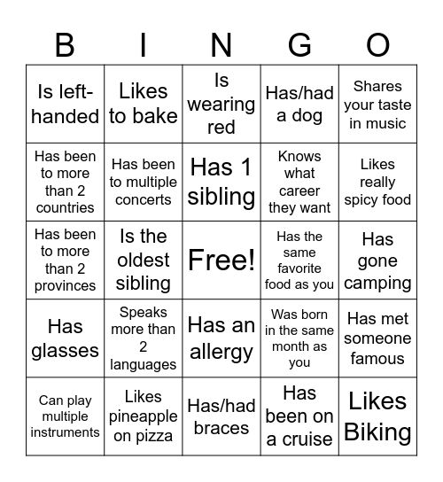 Icebreaker Bingo: Find Someone Who Bingo Card